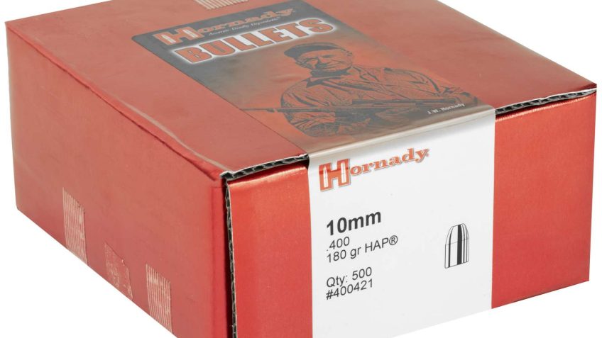 HORNADY HAP 10mm 180gr 500/Box Handgun Bullets (400421)