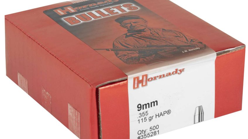 HORNADY 9mm 115Gr HAP Handgun Bullets (355281)